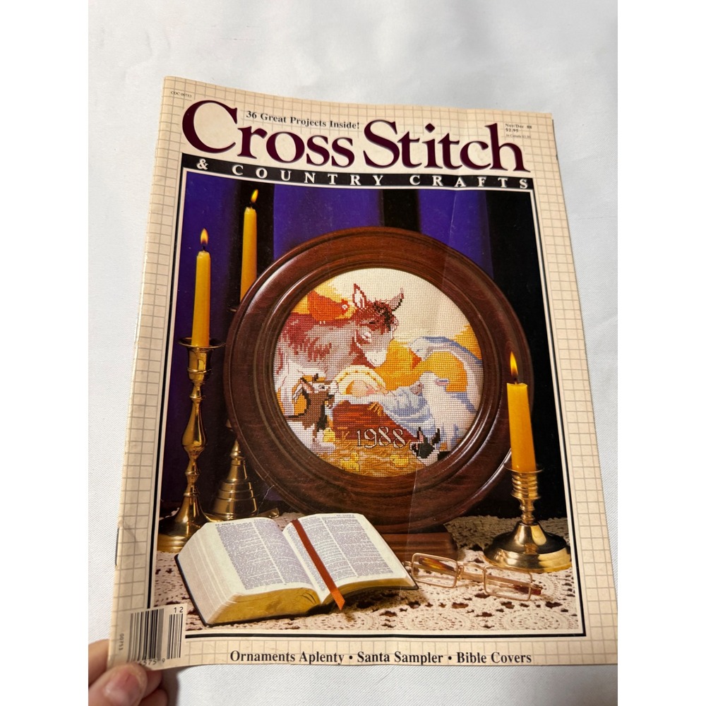 Lot of 7 Vintage Cross Stitch & Country Crafts Magazines 1987-1989 Patterns - Picture 6 of 14